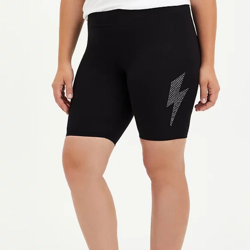 Torrid Side Lightning Bolt Bike Shorts